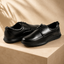 AVORA Black Derby Office Leather Shoes
