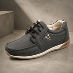 AVORA Coffee Lace-Up Casual Leather Shoes