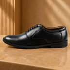 AVORA Black Classic Formal Leather Shoes