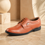 AVORA Tan Lace-Up Business Leather Shoes