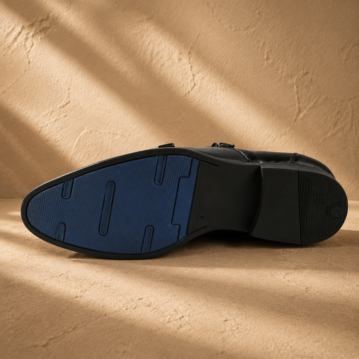 AVORA Black Double Monk Formal Shoes