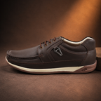 AVORA Brown Everyday Comfort Leather Shoes