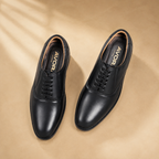 AVORA Black Classic Formal Leather Shoes