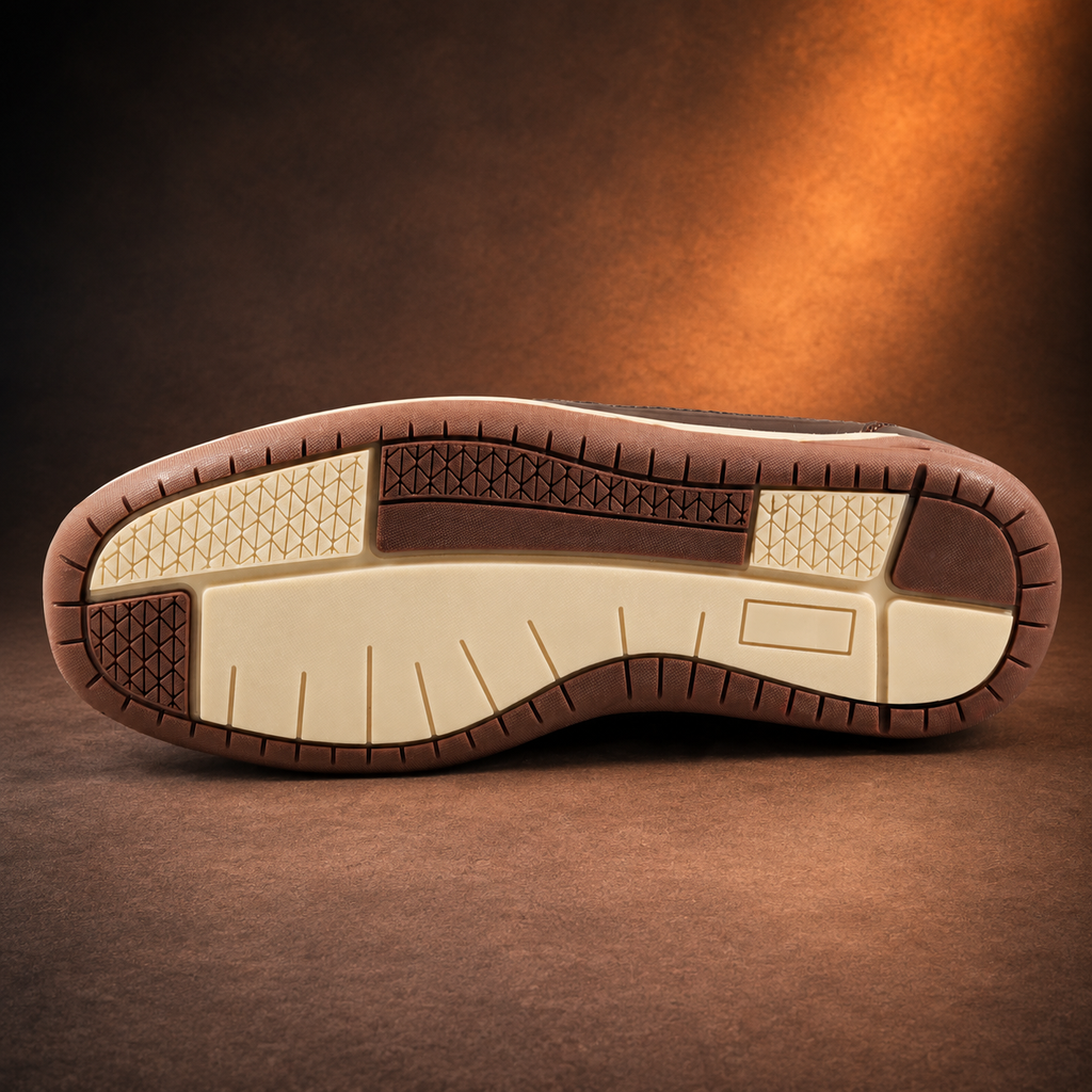 AVORA Brown Everyday Comfort Leather Shoes