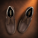 AVORA Brown Everyday Comfort Leather Shoes