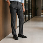 AVORA Black Penny Loafer Office Shoes