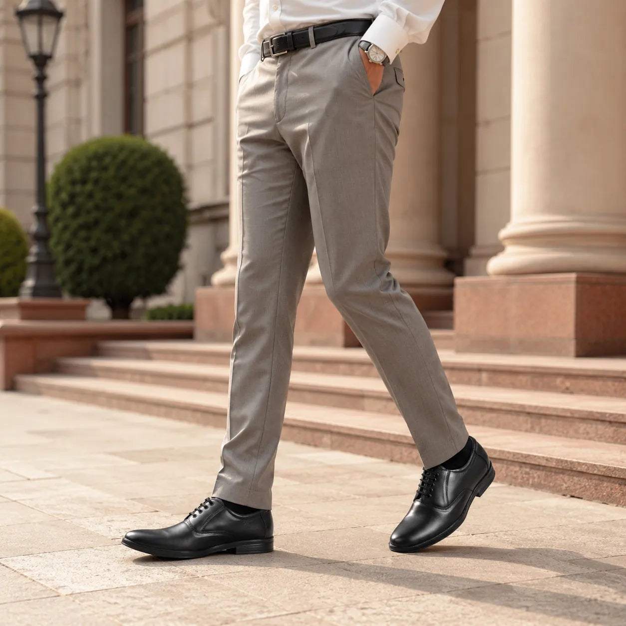 AVORA Black Classic Formal Leather Shoes Secondary image