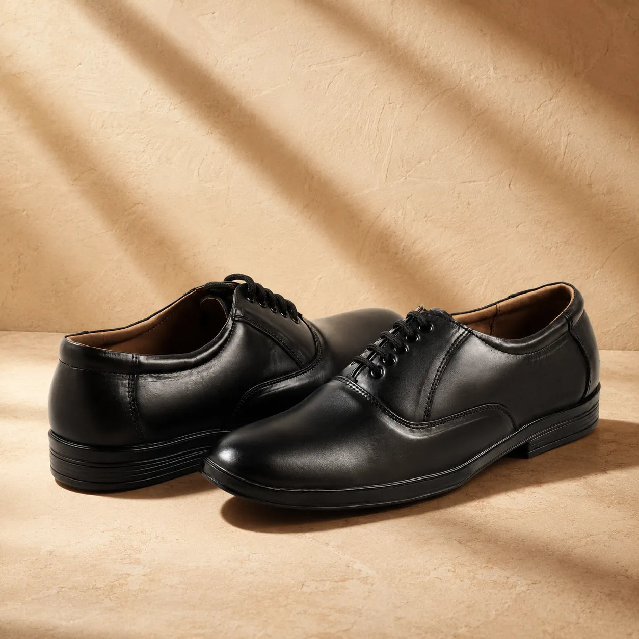 AVORA Black Classic Formal Leather Shoes Main image