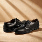 AVORA Black Classic Formal Leather Shoes