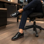 AVORA Black Oxford Office Leather Shoes