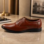 AVORA Tan Oxford Formal Leather Shoes