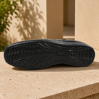 AVORA Black Slip-On Formal Leather Shoes