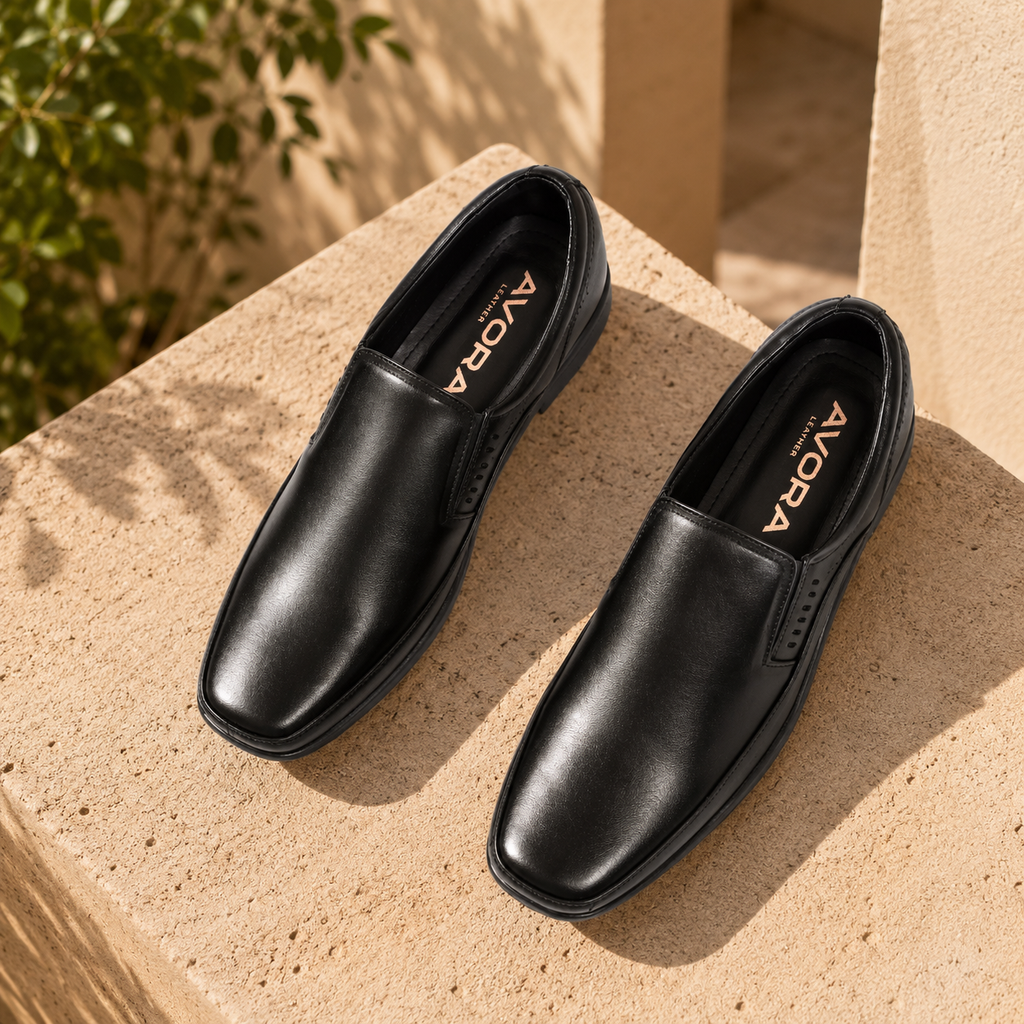 AVORA Slip-On Casual Leather Shoes